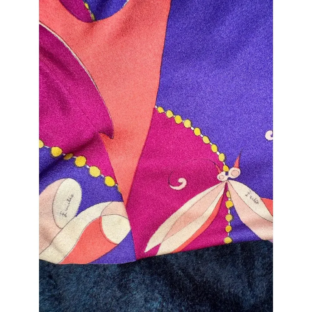 EMILIO PUCCI CUSTOM UNFINISHED VINTAGE SILK PRINT DRESS - Picture 15 of 16